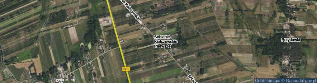 Zdjęcie satelitarne Sobienie Kiełczewskie Pierwsze ul.